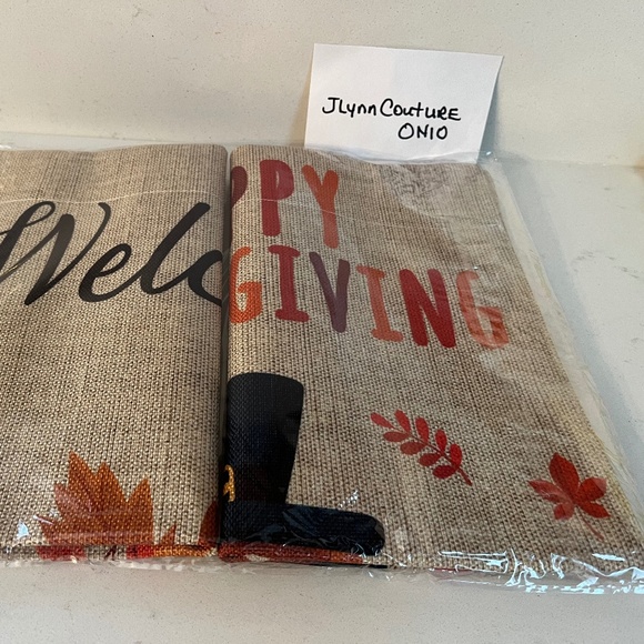 NEW Fall Pumpkin & Thanksgiving Themed Garden Flags -Set of 2, Fall Garden Flags - Picture 2 of 4